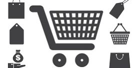 Shopping icons set. Illustration