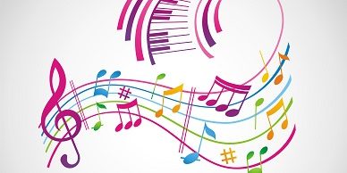 Colorful music background.