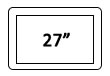 Tabuleta 27 polegadas