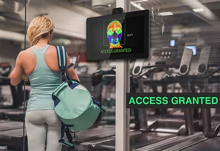 corona temperature check tablet gym2